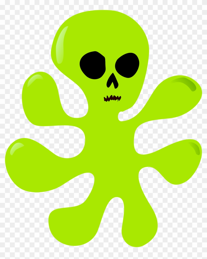 Grin Clip Art Download - Green Six Tentacle Alien Shower Curtain #171620