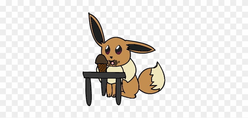 Eevee Eating Ice Cream By Lavenderlily2005 - Eevee Ice Cream Eating #172769