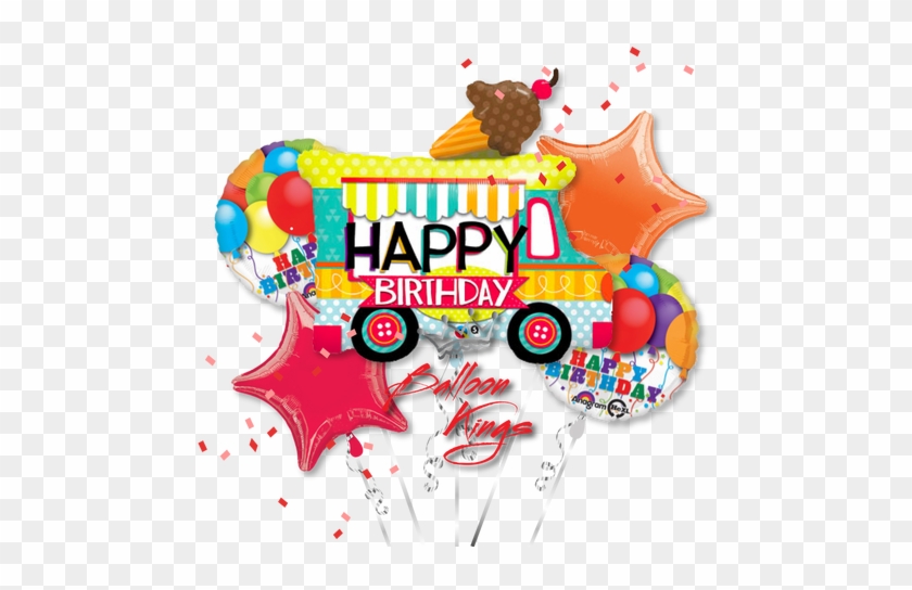 Happy Birthday Ice Cream Truck Bouquet - Happy Birthday Food Truck #172828