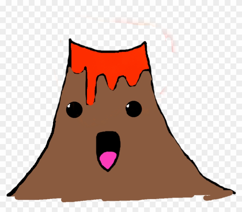 Omfg Kawaii Volcano Desu By Jawwenthevampire - Cartoon Volcano With A Face #173294