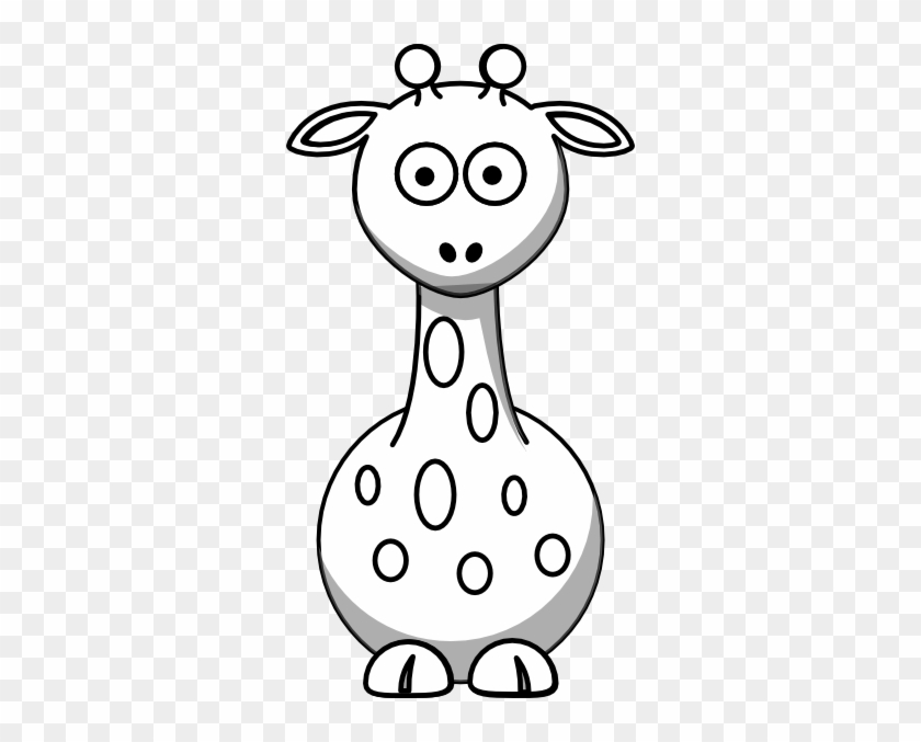 Black And White Giraffe Clip Art At Clker - Cute Clipart Black And White #173648