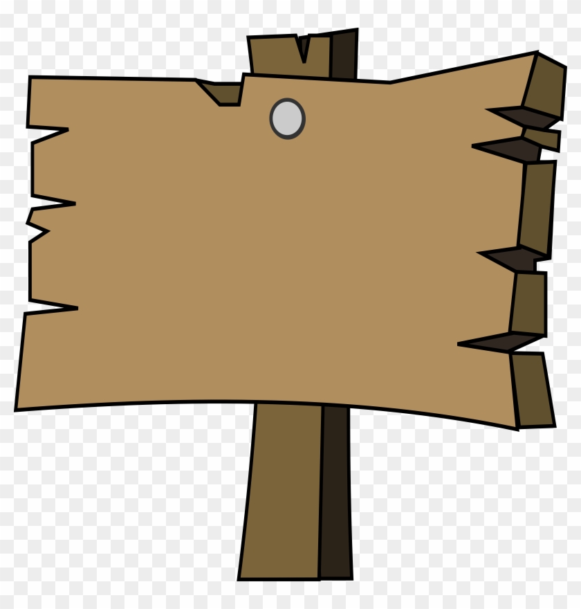 Clipart Wood Signal - Png Cartoon Wooden Board #173688