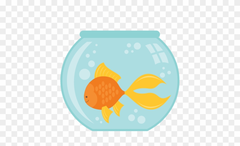 Goldfish In Bowl Svg Scrapbook Cut File Cute Clipart - Goldfish Bowl Png Clipart #173714