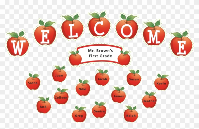 Tcr4781 Apples And Dots Welcome Mini Bulletin Board - Apple Welcome Bulletin Board #952456