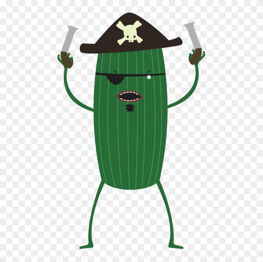 Pirate Cucumber - Cartoon #952629