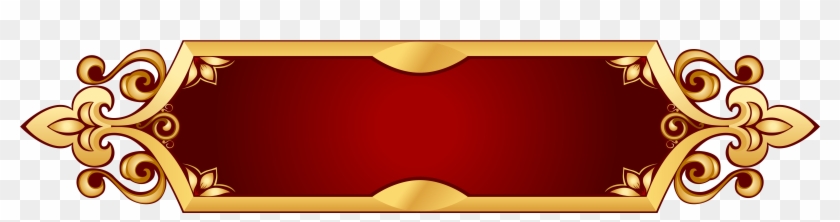 Gallery Of Golden Banner Transparent Background Png - Red Gold Banner Png #952741