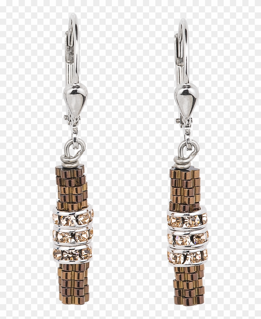 With Swarovski® Crystals And Shining Haematite With - Earrings #952842