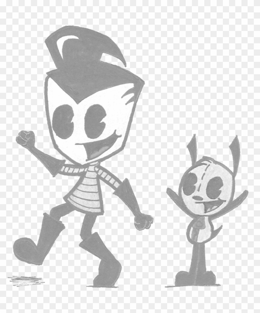 Coccineouscephalopod Old-timey Zim And Gir By Coccineouscephalopod - Cartoon #953191