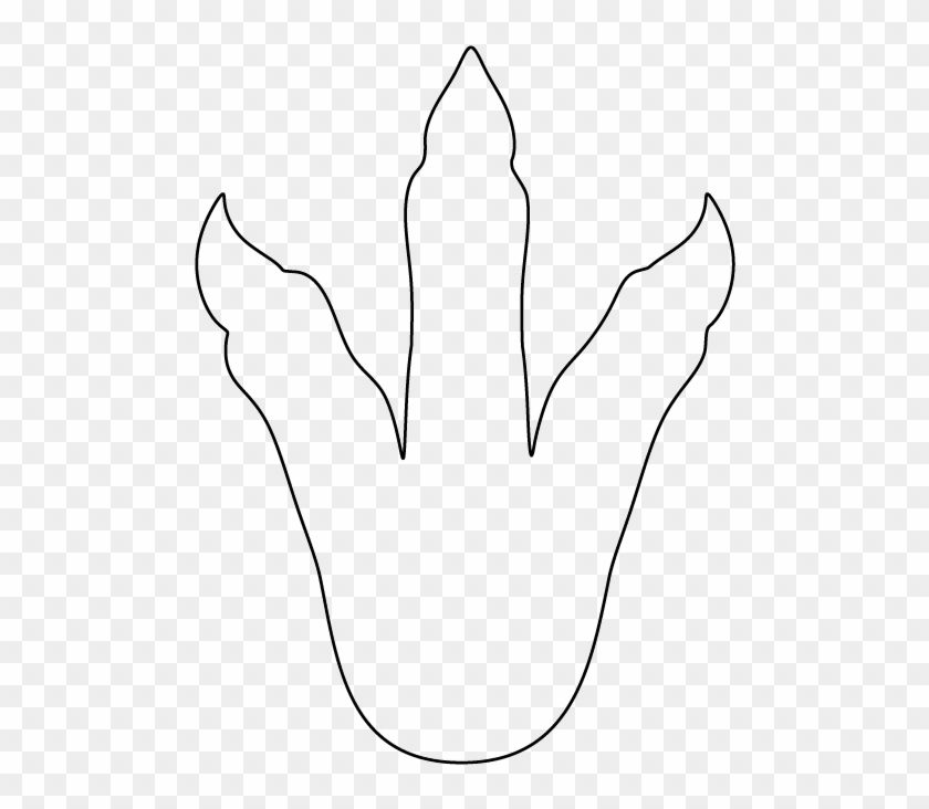 Molde Da Pegada Do Dinossauro - Dinosaur Footprint Template #953596