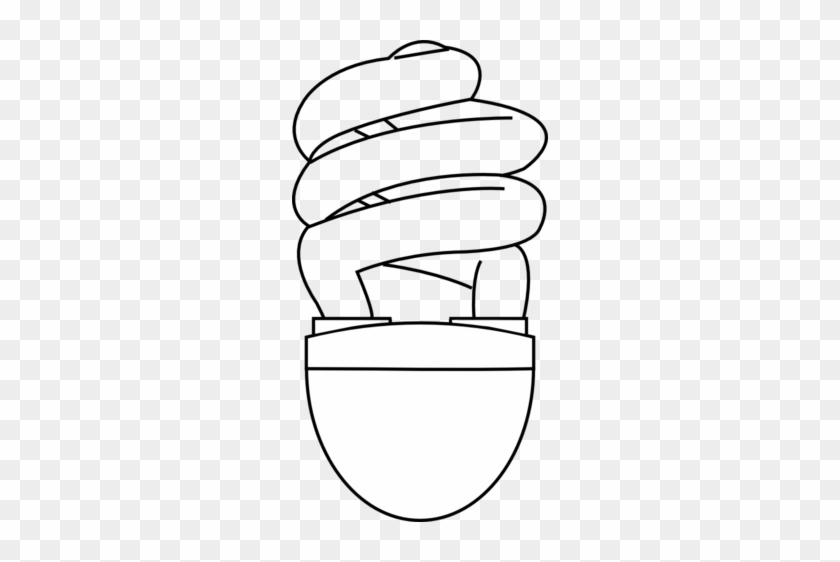 Cfl Compact Fluorescent Light Bulb Outline - Cfl Clip Art #953628