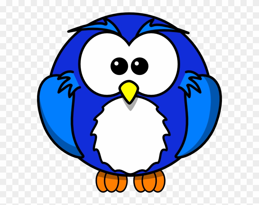 Blue Owl Clip Art At Clker - Cartoon Owl #954119