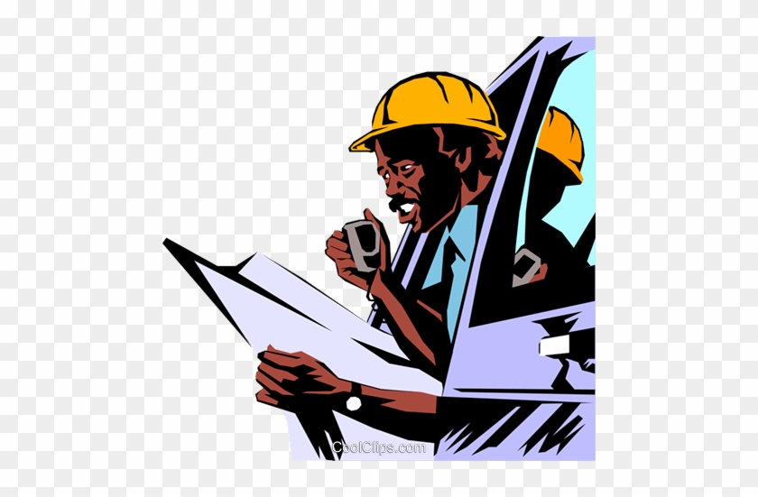 Construction Foreman Royalty Free Vector Clip Art Illustration - Cartoon #954251