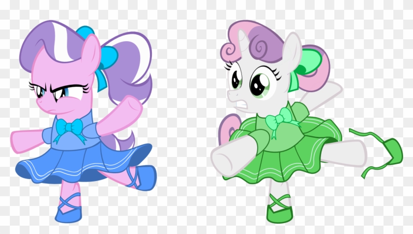 Dancing Diamond, Prancing Sweetie By Magerblutooth - Diamond Tiara And Sweetie Belle #954851