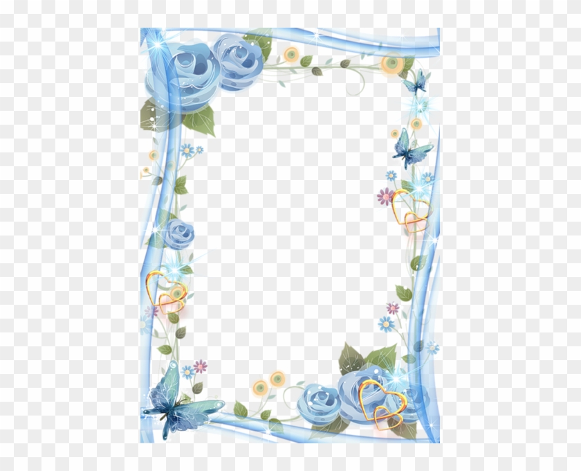 Beautiful Blue Transparent Photo Frame - Beautiful Borders And Frames For Projects #955010