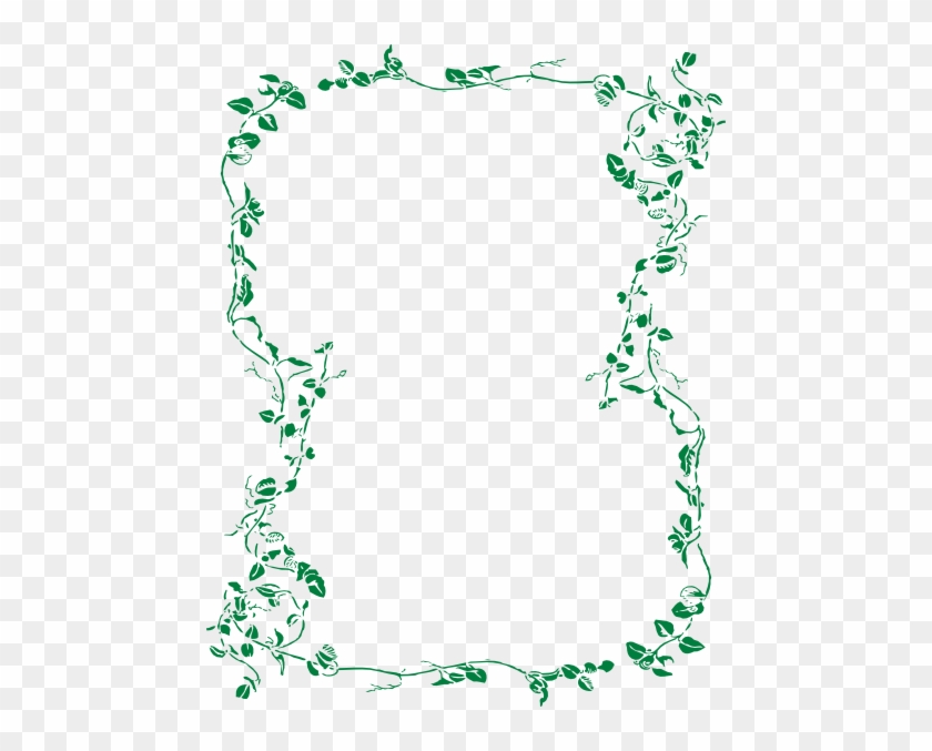 Green Floral Border Png Image With Transparent Background - Floral Border Clip Art #955096