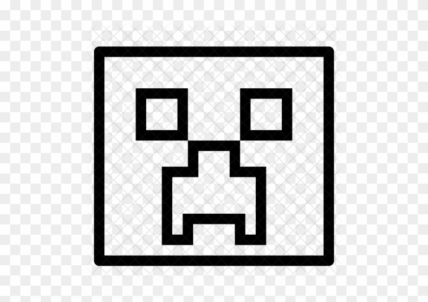 Minecraft Creeper Icon - Minecraft Black And White #955376