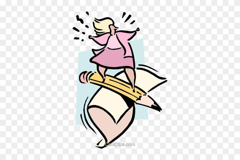 Woman Writing Letter Royalty Free Vector Clip Art Illustration - Woman Writing Letter Royalty Free Vector Clip Art Illustration #956678
