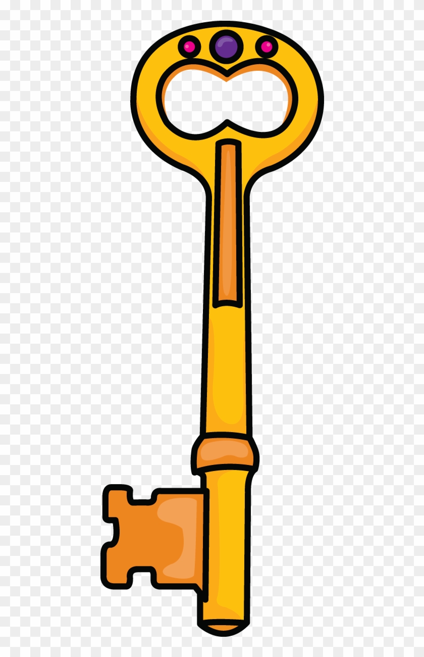 Try To Trace/draw This House Key Illustration On Paper - Cartoon Drawing Of Key #957021