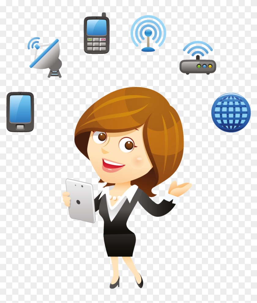 Cartoon Business Woman - Negocios Dibujos #957251