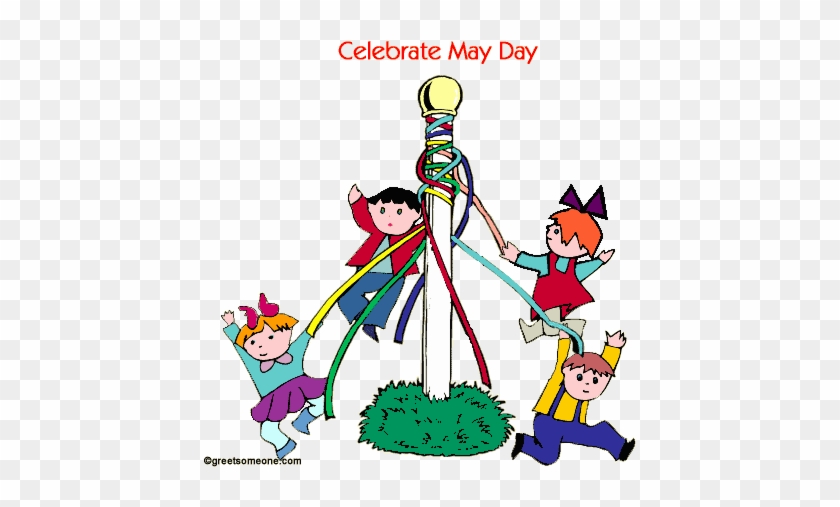 Celebrate May Day Children Animated Picture - May Day Clip Art #957333