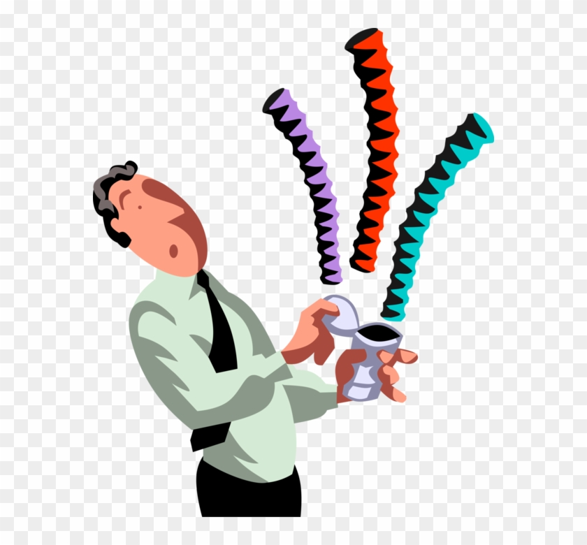 Vector Illustration Of Businessman Surprised Opening - Cartoon #957758