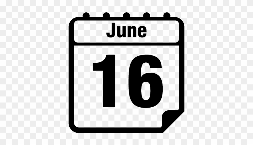 June 16 Daily Calendar Page Vector - Calendar Icon June 16 #958477