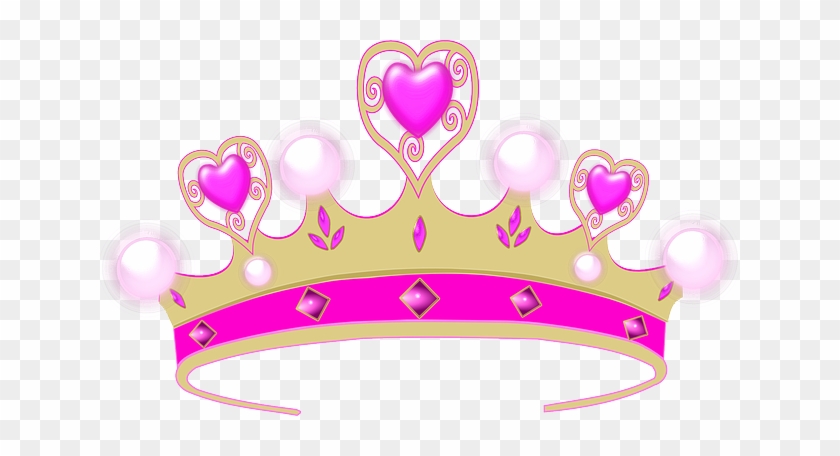 Pink Princess Crown Cute Digital Clipart, Princess - Princess Crown Png #958493