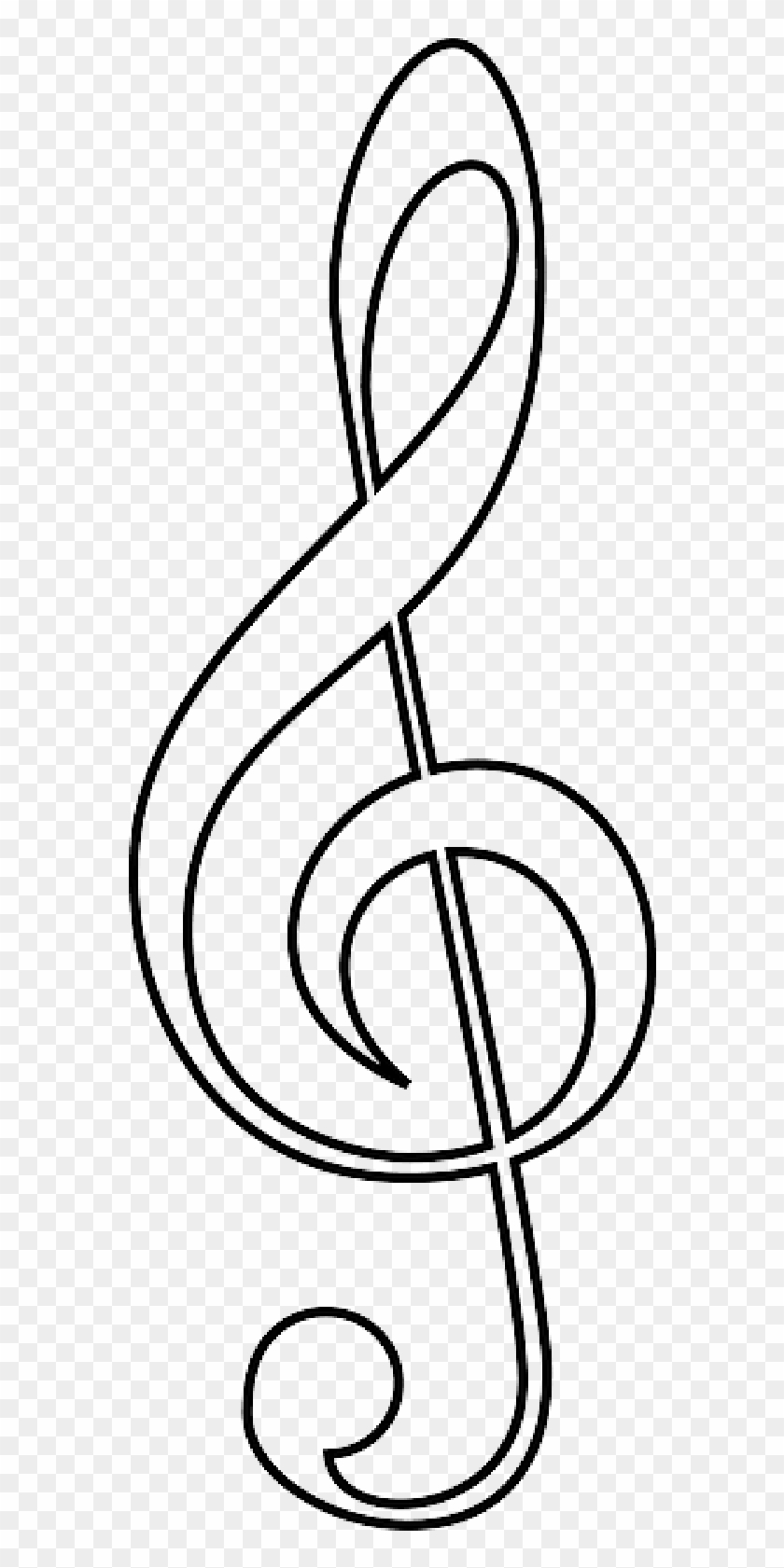 Person Outline Coloring Page - Drawing Of A Music Note #959141