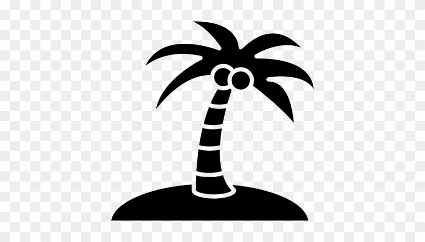 Coconut Tree On An Island Vector - Coconut Tree Icon #959485