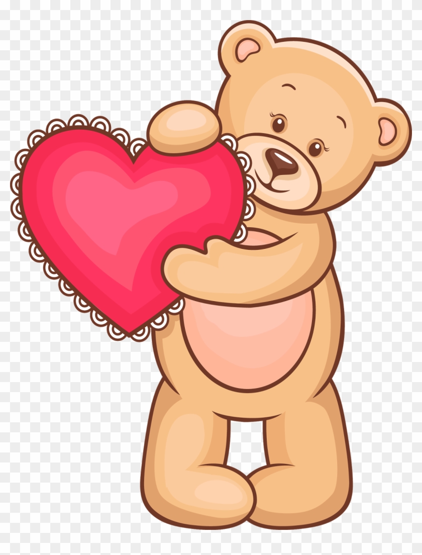 Teddy Bear Clip Art - Мишка С Сердечком Png #959661