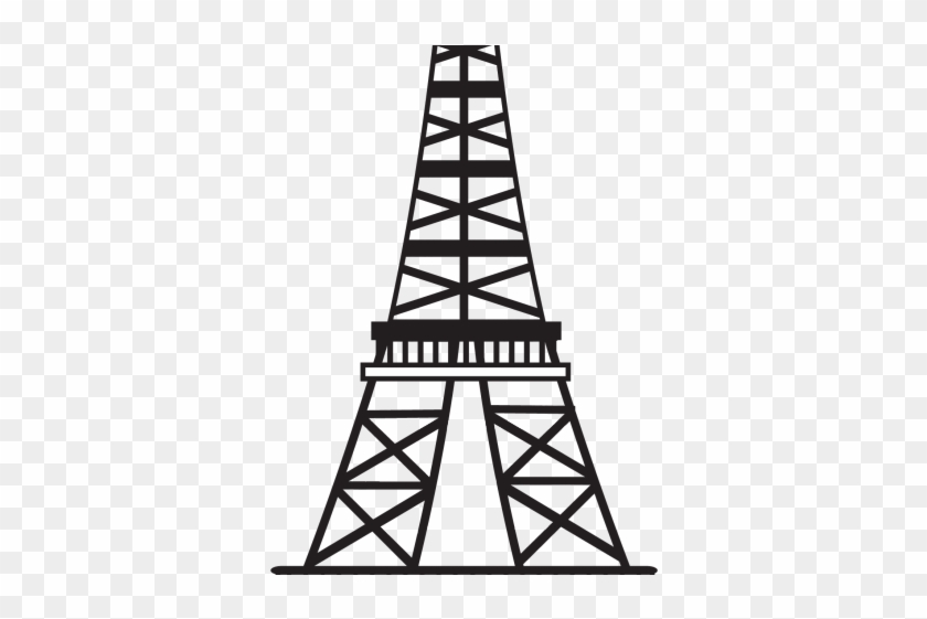 Drawn Eiffel Tower Transparent - Eiffel Tower Line Drawing #960041