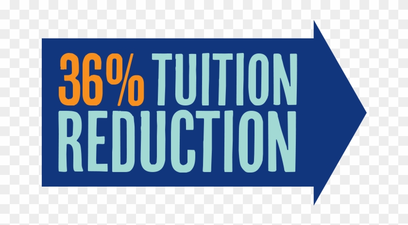 36% Tuition Reduction Graphic - Sign #960300