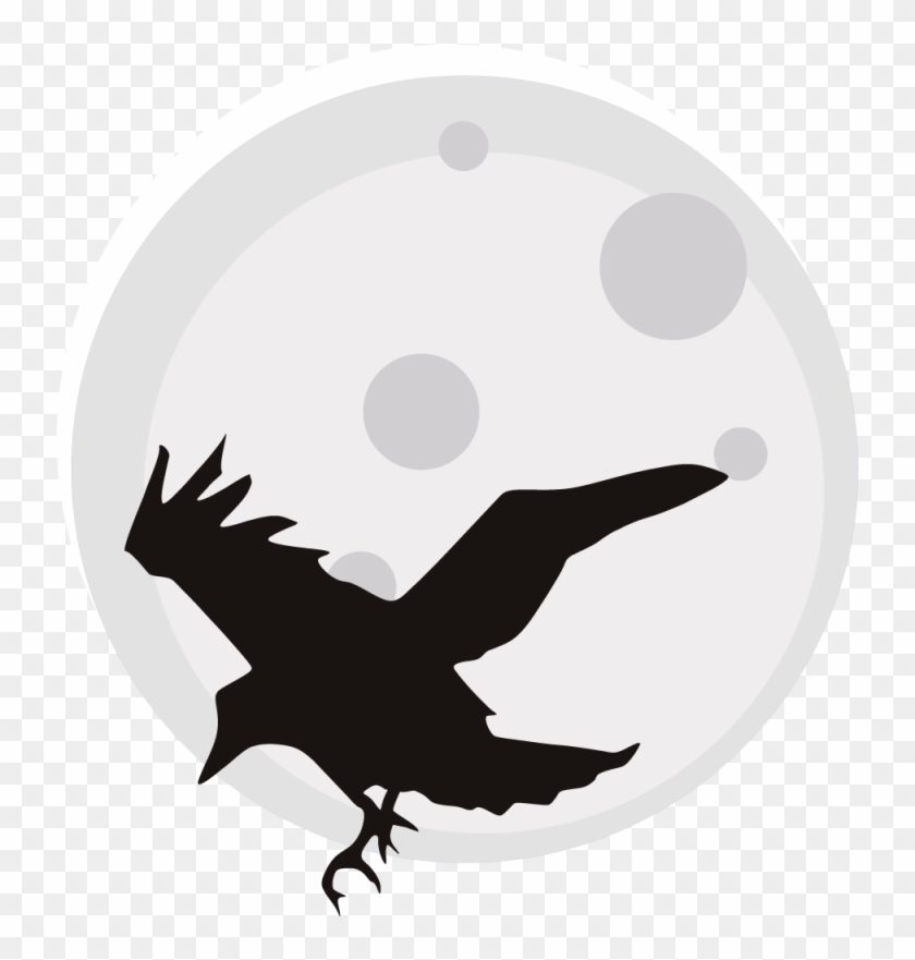Pin Full Moon Clipart - Raven Silhouette #961310