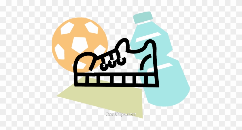 Running Shoe With Soccer Ball Royalty Free Vector Clip - Running Shoe With Soccer Ball Royalty Free Vector Clip #961532