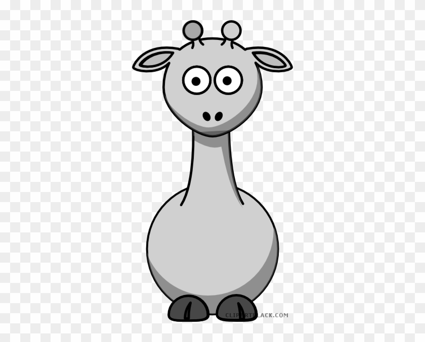 Giraffe Medium Animal Free Black White Clipart Images - Cartoon Giraffe #961680