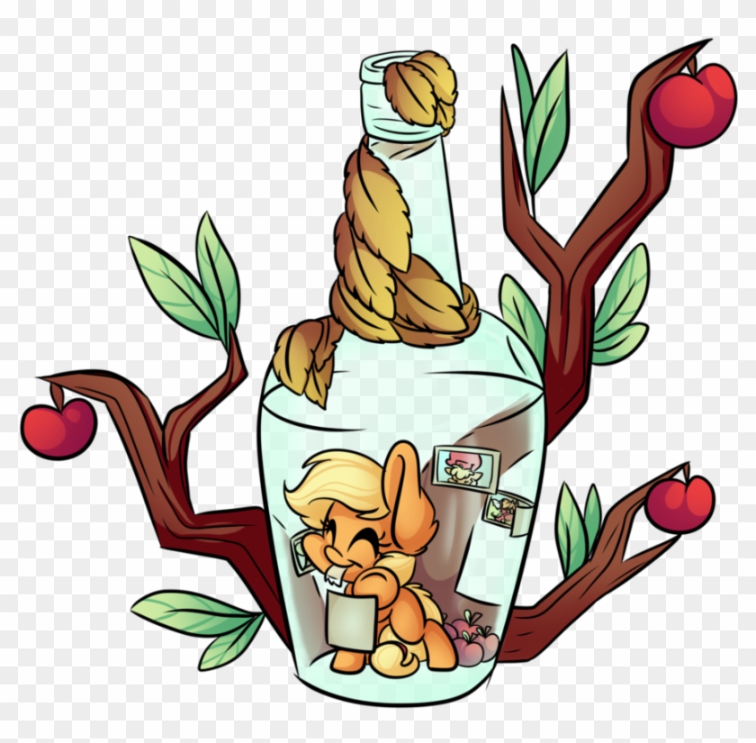 Applejack S Bottle By Cutepencilcase-dao - Applejack S Bottle By Cutepencilcase-dao #962245