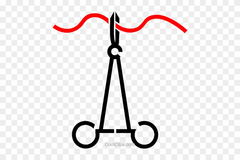 Scissors And Suture Royalty Free Vector Clip Art Illustration - Scissors And Suture Royalty Free Vector Clip Art Illustration #963500