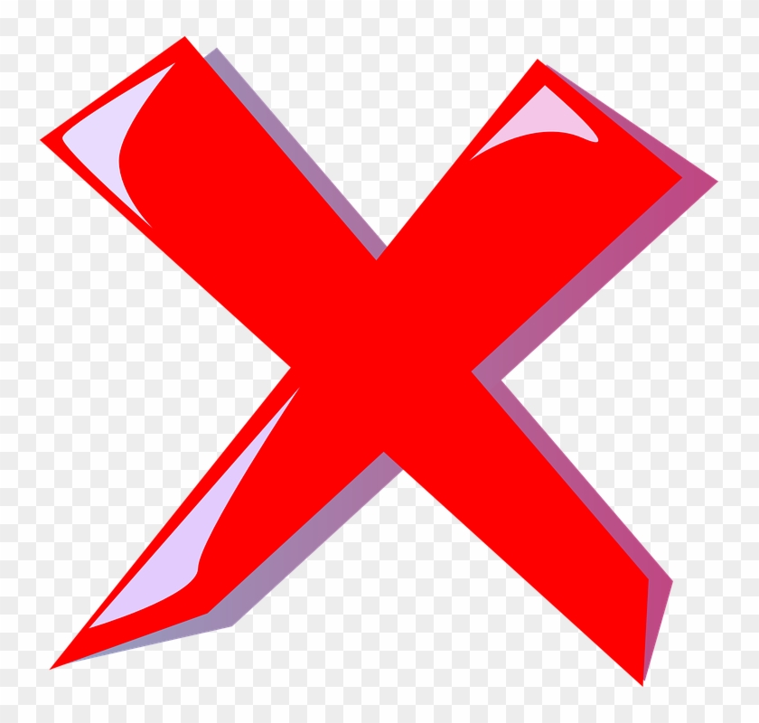Cancel, Abort, Delete, Cross, Red, Error, Incorrect - Clipart Error #964244