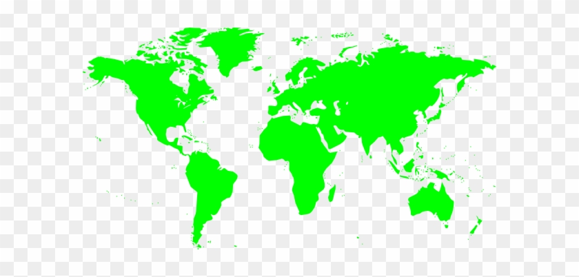 World Map In Green Clip Art At Clker Com Vector Clip - Green World Map Png #964741