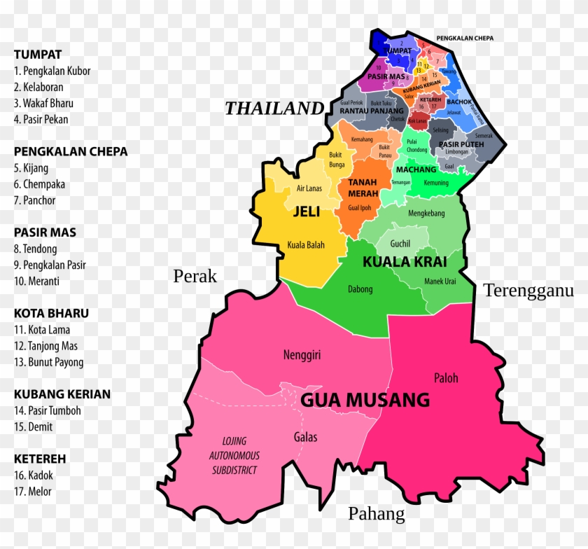 Big Image - Map Of Kelantan #964760