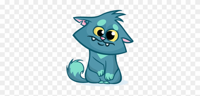 Cartoon Cat Sticker Vol 02 Messages Sticker-11 - Fat Blue Cat Cartoon Vectors Shutterstock #965195