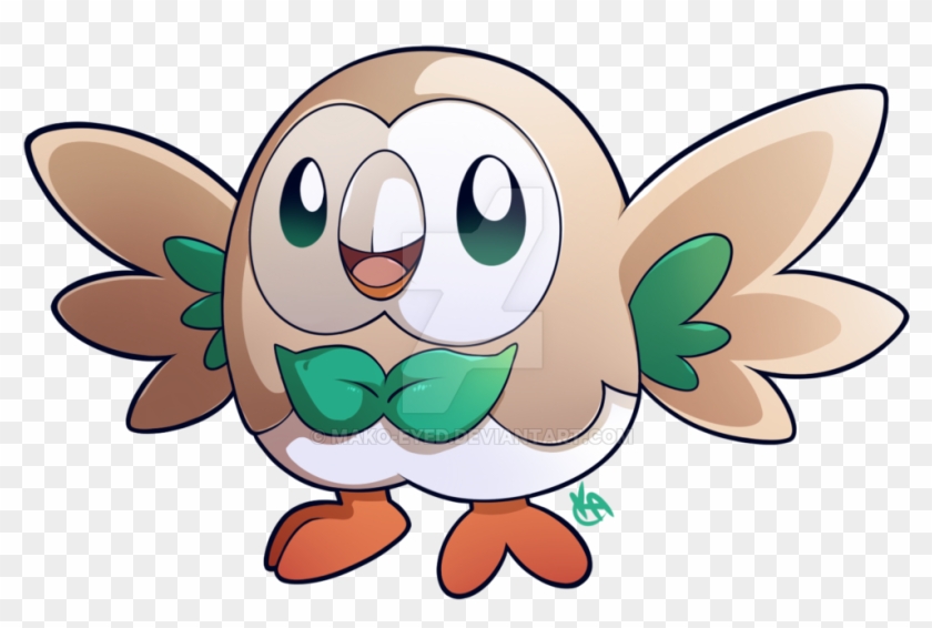 Rowlet Litten Digital Art Clip Art - Cartoon #965279
