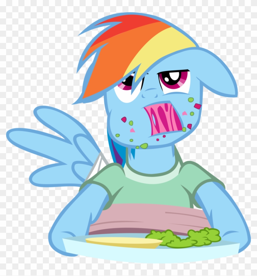 Rainbow Dash Nom Nom Nom By Cjbland - Rainbow Dash Funny Face #965388