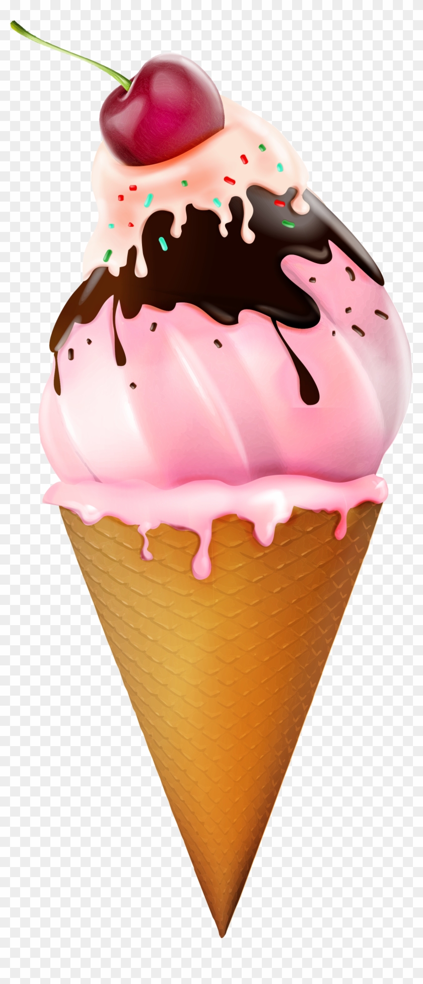 Transparent Ice Cream Cone Picture Clipart - Sorvete Desenho Colorido Png #965397