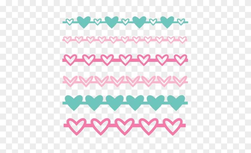 Heart Borders Set Svg Scrapbook Cut File Cute Clipart - Scalable Vector Graphics #965398