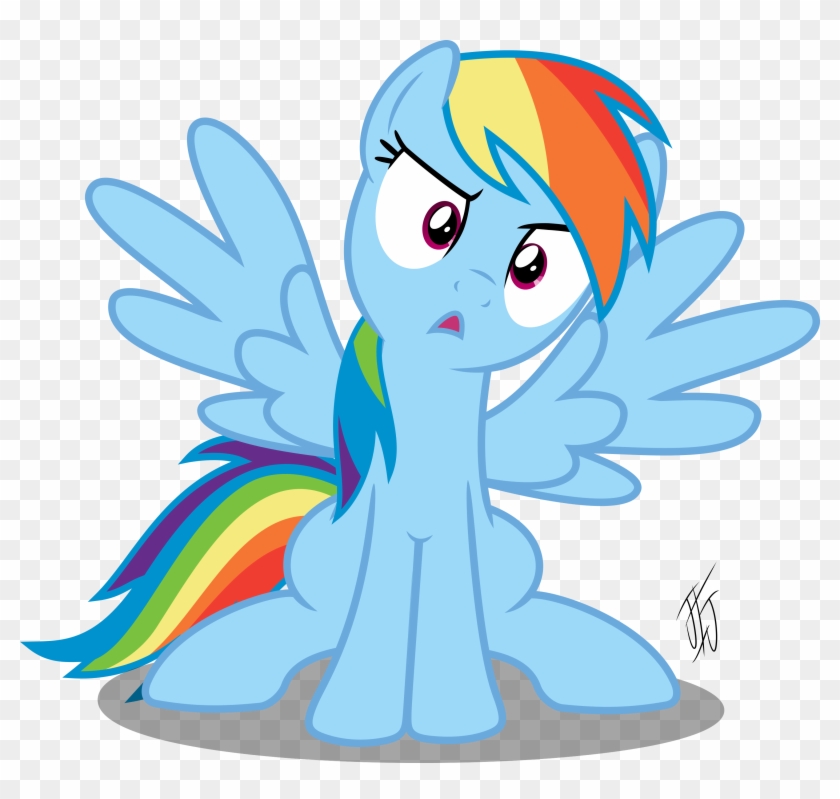 Rainbow Dash Is Confused By Mlp-scribbles - My Little Pony Rainbow Dash Confused #965430