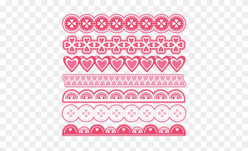 Valentine Borders Scrapbook Cuts Svg Cutting Files - Scrapbooking #965447