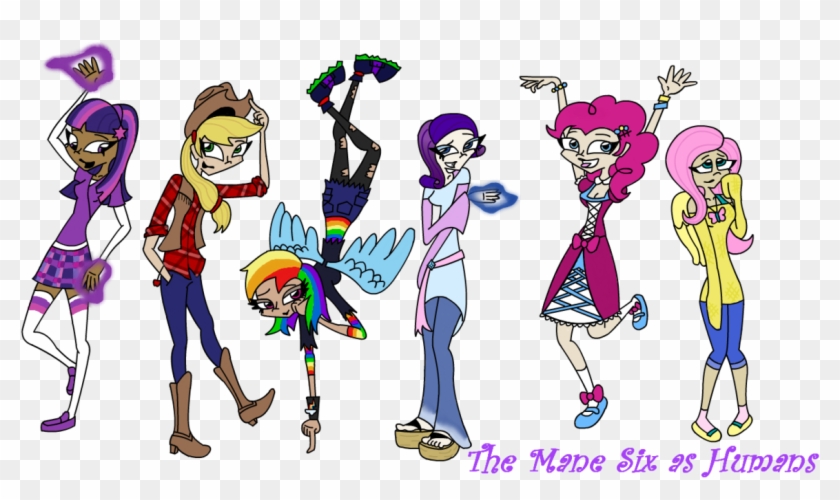 The Mane Six As Humans By Insanelyadd - Comics #966221