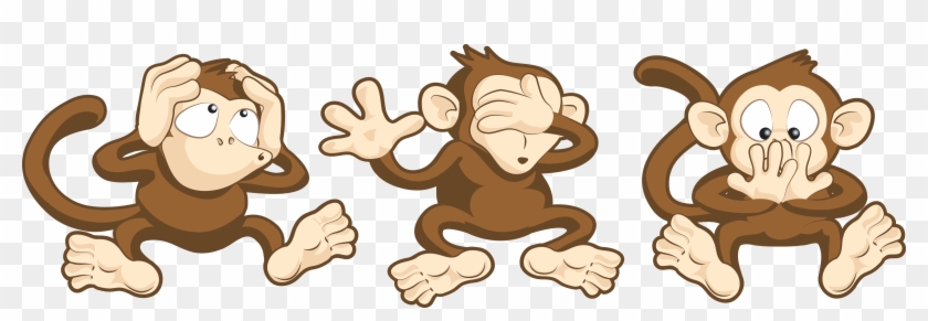Clipart Body Language Images Clip Art Library - Hear No Evil See No Evil Cartoon #966268