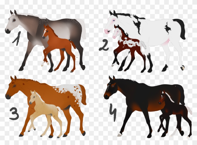 Mare And Foal Adoptables Closed By I3nici - Foal Adoptables #966338